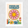 Focus On Yourself Narrow White Frame