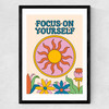 Focus On Yourself Medium Black Frame