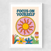 Focus On Yourself Medium White Frame
