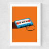 Cassette Tape Medium White Frame