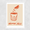 Orange Juice Narrow White Frame