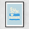 Sun Seeker Blue Narrow Black Frame