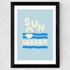 Sun Seeker Blue Wide Black Frame