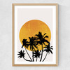 Miami Beach Sunset Medium Oak Frame