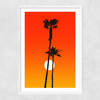 Paradiso (Orange) Narrow White Frame