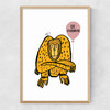 Be Curious Monkey Narrow Oak Frame