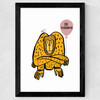 Be Curious Monkey Wide Black Frame
