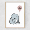 Be Strong Elephant Narrow Oak Frame