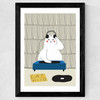 Disco Cat Wide Black Frame