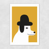 Dog Hardhat London Unframed Print