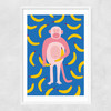 Monkey Bananas Narrow White Frame