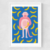 Monkey Bananas Medium White Frame