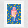Monkey Bananas Wide White Frame