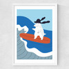 Surfing Dog Watersports Medium White Frame