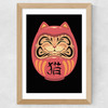 Neko Daruma Wide Oak Frame