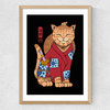Pirate Meowster Medium Oak Frame