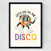 Let's Go To The Disco Medium Black Frame