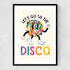 Let's Go To The Disco Narrow Black Frame