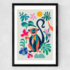 Monkey Medium Black Frame