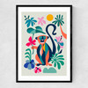 Monkey Narrow Black Frame