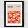 Bauhaus Quarter Circles Wide Black Frame