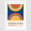Bauhaus Rainbow by Luxe Poster Co Wide White Frame