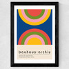 Bauhaus Rainbow by Luxe Poster Co Wide Black Frame