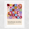 Geoetric Mosaic Wide White Frame