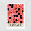 Pink And White Bauhaus Narrow White Frame