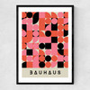 Pink And Black Bauhaus Narrow Black Frame