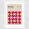Pink And Orange Bauhaus Wide White Frame