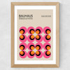 Pink And Orange Bauhaus Wide Oak Frame