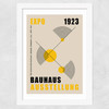 Yellow Bauhaus by Luxe Poster Co Wide White Frame