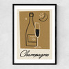 Champagne by Telegramme Paper Co Narrow Black Frame