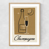 Champagne by Telegramme Paper Co Narrow Oak Frame