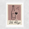 Vin Rouge Narrow White Frame