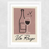 Vin Rouge Wide White Frame