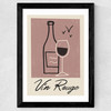 Vin Rouge Wide Black Frame