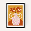 Checkered Retro Flower Pot