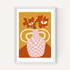 Checkered Retro Flower Pot