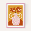 Checkered Retro Flower Pot