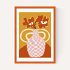 Checkered Retro Flower Pot