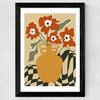 Retro Checkered Flower Pot