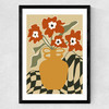 Retro Checkered Flower Pot