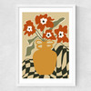 Retro Checkered Flower Pot