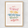 Everywhere by HollieGraphik Medium Oak Frame