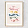 Everywhere by HollieGraphik Narrow Oak Frame