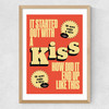 Kiss by HollieGraphik Medium Oak Frame