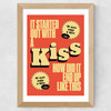 Kiss by HollieGraphik Wide Oak Frame