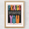 Praise Wide Oak Frame